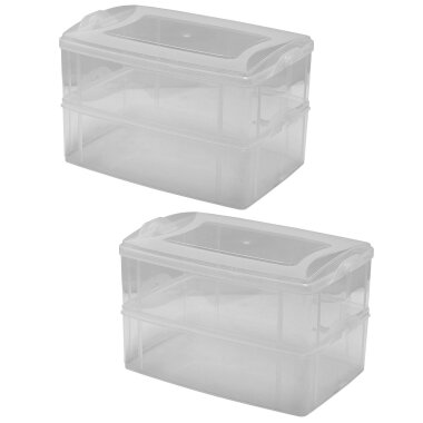 ENGELLAND 2x 2,2 L Frischhaltedosen mit Deckel – stapelbar, luftdicht, BPA-frei & lebensmittelecht
