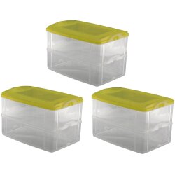 ENGELLAND 3x 2,2 L Frischhaltedosen mit Deckel –...
