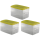3x 2-teilige Frischhaltedose mit Deckel Behälter Aufbewahrungsbox 2 x 2,2L