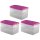 ENGELLAND 3x 2,2 L Frischhaltedosen Rosa, stapelbar, luftdicht, BPA-frei & lebensmittelecht