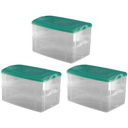 ENGELLAND 3x 2,2 L Frischhaltedosen mit Deckel BPA-frei...