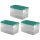 ENGELLAND 3x 2,2 L Frischhaltedosen mit Deckel BPA-frei stapelbar luftdicht transparent