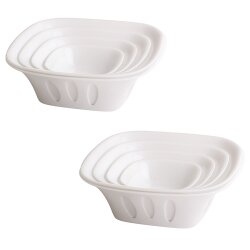 ENGELLAND 2 x 5-teilige Schüssel Set Weiß