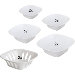 ENGELLAND 2 x 5-teilige Schüssel Set Weiß
