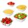 3×5-teiliges Schüssel-Set Beige – stapelbare Kunststoff Schüsseln Küche