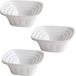 3×5-teiliges Schüssel-Set Weiß –...