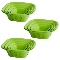 3×5-teiliges Schüssel-Set Grün –...