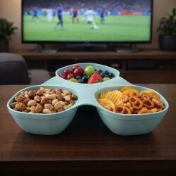 Snackschale Lachs – BPA-frei, stapelbar, ideal für Obst, Süßigkeiten, Kekse und Nüsse – perfekt für Partys, Picknicks und Filmabende
