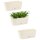 3x Ovaler Blumenkasten Beige mit Wasserauffangschale für Balkon & Garten
