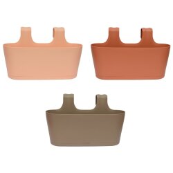 3er Set Balkonkasten oval 40 cm mit Wasserspeicher...