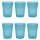 ENGELLAND 6er Set Kunststoffbecher 0,25 l Blau – BPA-frei, spülmaschinenfest, bruchsicher, ideal für Kinder, Camping, Picknick & Alltag
