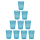 10x Kunststoffbecher Trinkbecher Party-Becher Plastik Trink-Gläser bruchsicher stapelbar Mehrweg 0,25l