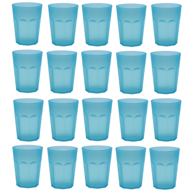 20x Kunststoffbecher Trinkbecher Party-Becher Plastik Trink-Gläser bruchsicher stapelbar Mehrweg 0,25l