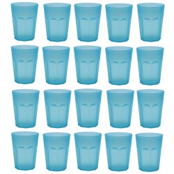 ENGELLAND 20er Set Kunststoffbecher 0,25 l Blau,...