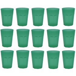 ENGELLAND 15er Set Kunststoffbecher 0,25 L Grün...