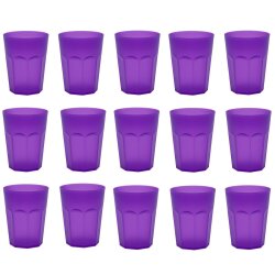 ENGELLAND 15er Set Kunststoffbecher 0,25 l Lila –...