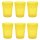 ENGELLAND 6er Set Kunststoffbecher 250 ml Gelb – BPA-frei, bruchsicher & spülmaschinenfest