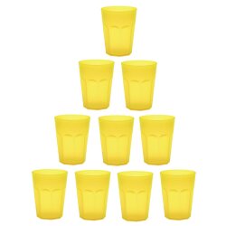ENGELLAND 10er Set Kunststoffbecher 0,25 l Gelb –...