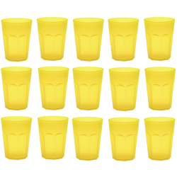 15x Kunststoffbecher Trinkbecher Party-Becher Plastik Trink-Gläser bruchsicher stapelbar Mehrweg 0,25l