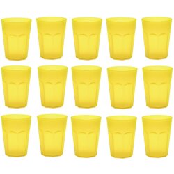 ENGELLAND 15er Set Kunststoffbecher 0,25 l Gelb –...
