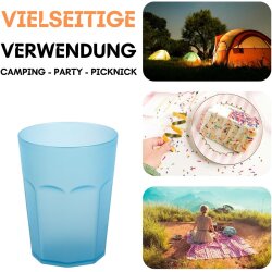 ENGELLAND 15er Set Kunststoffbecher 0,25 l Gelb – BPA-frei, bruchsicher & spülmaschinenfest