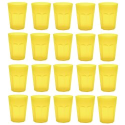 ENGELLAND 20er Set gelbe Kunststoffbecher 0,25 l –...
