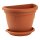Wand-Pflanzkübel mit Untersetzer in Terracotta – für Garten, Balkon und Terrasse wetterfester Kunststoff