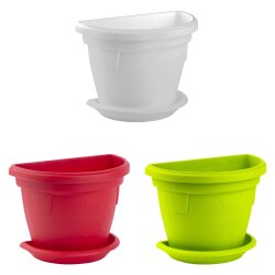 3er Set Pflanzkübel 24 L mit Untersetzer zum...