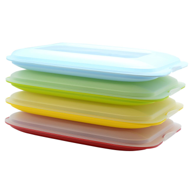 Stapelbox Aufschnitt-Box Frischhaltedose Aufschnittdose bunter Farbmix