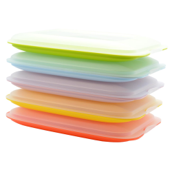 Stapelbox Aufschnitt-Box Frischhaltedose Aufschnittdose bunter Farbmix