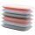 ENGELLAND 6er Aufschnittbox Set 3 Farben-Mix 25×17×3,3 cm – stapelbar, BPA-frei, mikrowellen- & gefriergeeignet