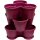3er Set Blumentöpfe Lila – stapelbare Säulentöpfe für Balkon, Garten & Terrasse