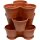 3er Set Blumentöpfe Terrakotta – stapelbare Säulentöpfe für Balkon, Garten & Terrasse