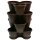 4er Set Blumentöpfe Braun – stapelbare Pflanztürme für Balkon, Garten & Terrasse