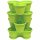 4er Set Blumentöpfe Grün – stapelbare Pflanztürme für Balkon, Garten & Terrasse