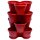 4er Set Blumentöpfe Rot – stapelbare Pflanztürme für Balkon, Garten & Terrasse