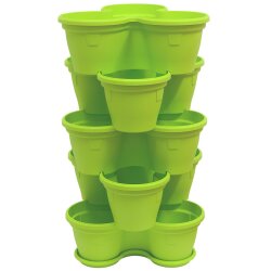 5er Set Pflanzturm Grün – stapelbare...