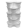 5x Blumentopf Säulentopf Pflanzturm Hochbeet mit Untersetzer stapelbar Kunststoff Weiß