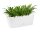 Blumenkasten weiß mit Untersetzer – wetterfester Pflanztopf für Balkon, Terrasse & Tischdeko, ideal für Blumen, Kräuter & Pflanzen, 5,12 €