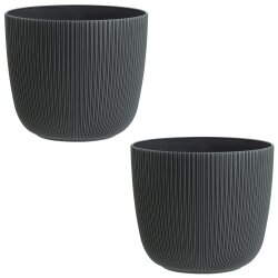 Engelland 2er-Set Blumentopf Ø 29 cm Anthrazit...