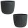 Engelland 2er-Set Blumentopf Ø 29 cm Anthrazit – wetterfest & mit Drainagesystem