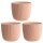 ENGELLAND 3er Set Blumentöpfe Ø 29 cm Apricot – UV-beständig, wetterfest, mit Drainage