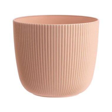 ENGELLAND Blumentopf Ø 25 cm Apricot – wetterfester Kunststofftopf mit Drainagesystem für Garten & Innen