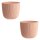 Engelland 2er-Set Blumentopf Apricot Ø 25 cm – wetterfest & UV-beständig mit Drainagesystem