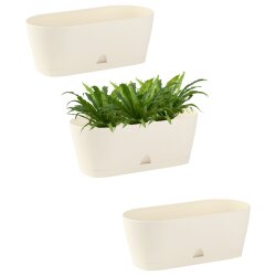 3 x Blumenkasten Beige
