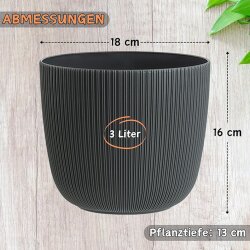 3er-Set Engelland Blumentöpfe Apricot Ø18 cm,...