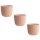 Engelland 3er-Set Blumentopf Apricot Ø 15 cm – wetterfest, UV-resistent mit Drainagesystem