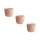 ENGELLAND 3er-Set Blumentöpfe Ø 10 cm Apricot – wetterfest mit integriertem Drainagesystem