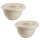 Engelland 2er-Set Rührschüsseln 3 L Beige mit Deckel, Silikonfüßen & Ausgießer