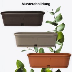 2x Pflanzkübel Blumenkasten Weiß 50 cm – wetterfest, langlebig, für Balkon, Terrasse und Garten, moderner Blumentopf Kunststoff